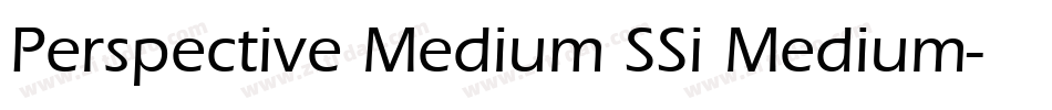 Perspective Medium SSi Medium字体转换